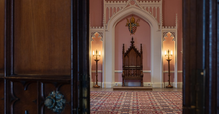 The Throne room in Auckland Castle